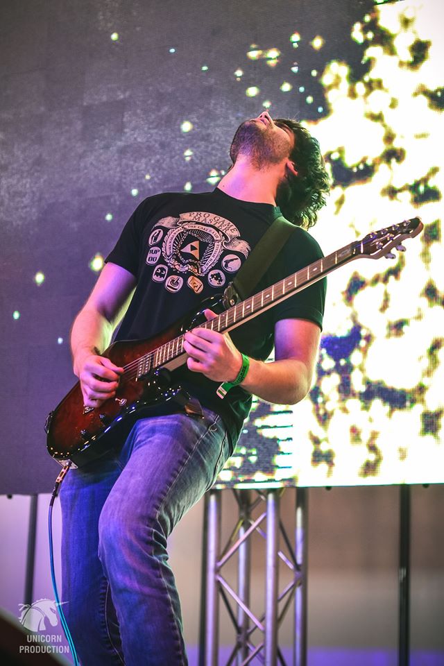 Husky Rocking Out At A Concert